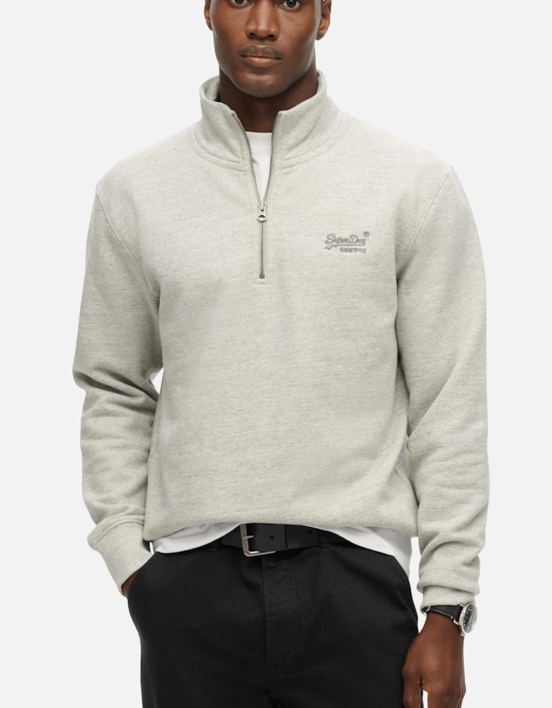 Mens Essential Logo Half Zip Sweatshirt