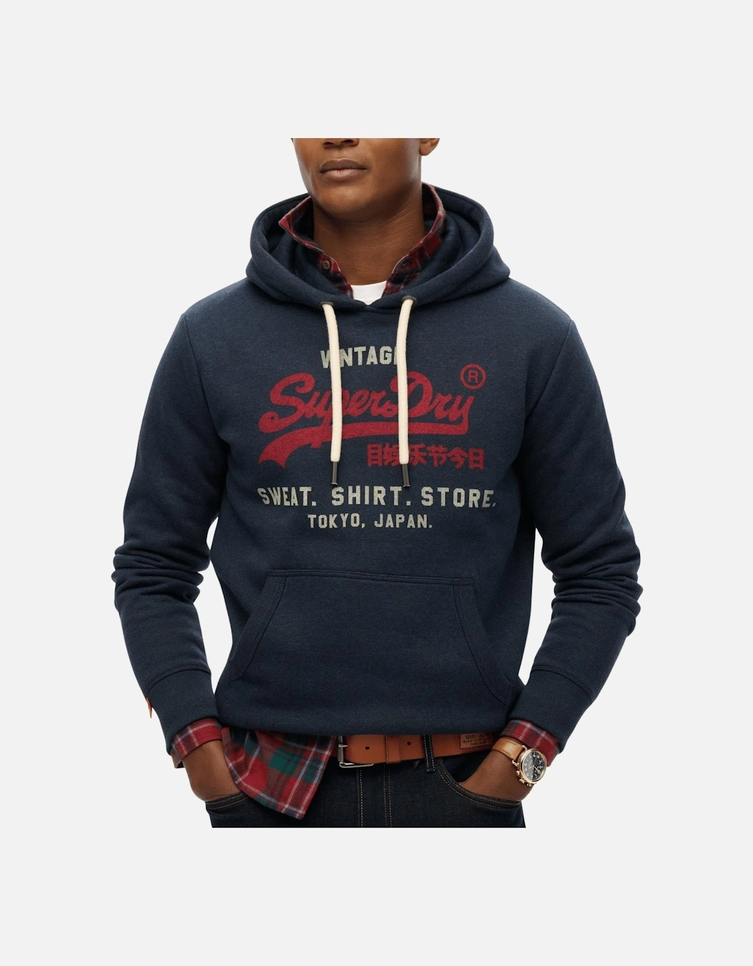 Mens Vintage Logo Heritage Relaxed Hoodie, 2 of 1