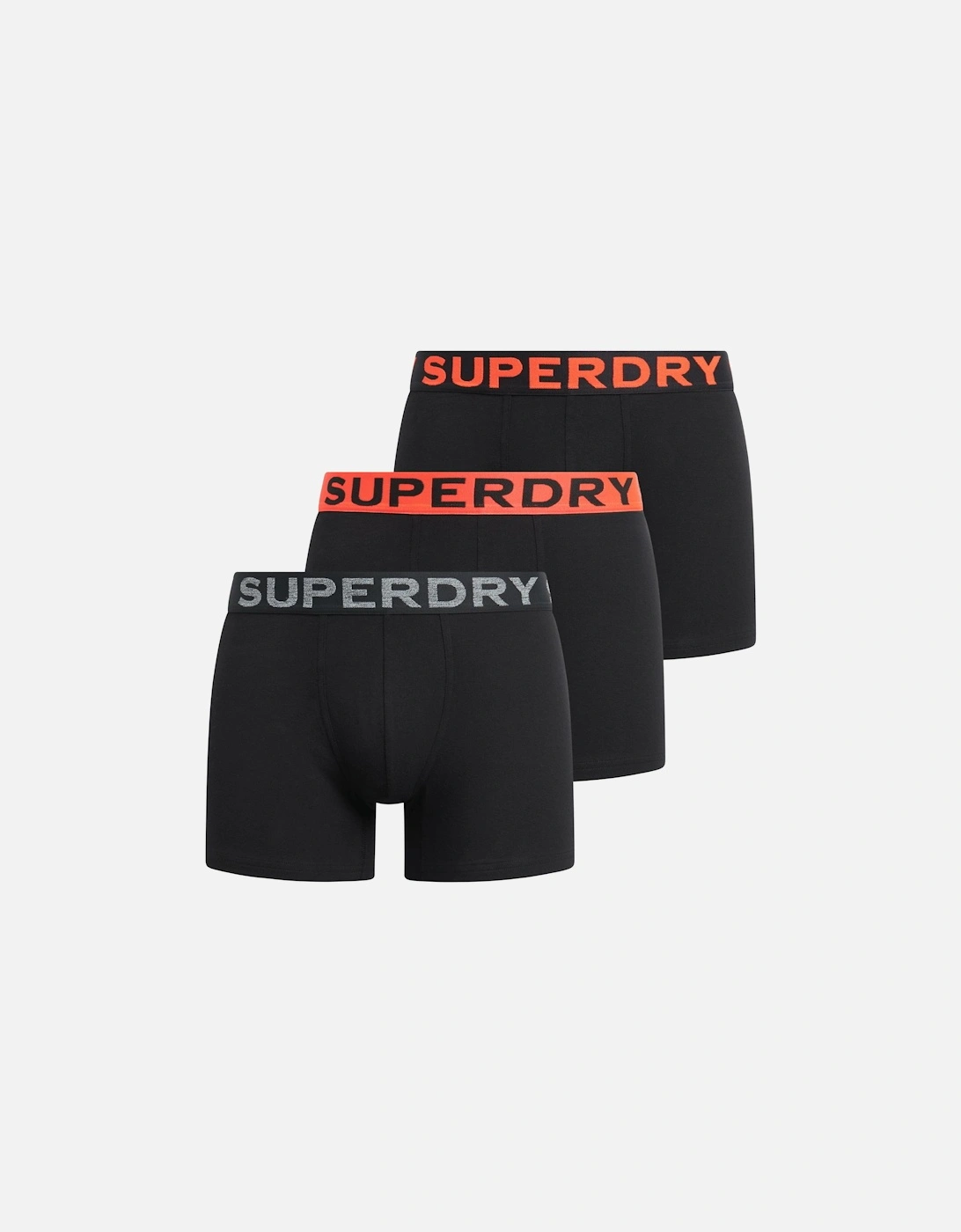 Superdry Men's Black/Multi Boxer Triple Pack Boxer Shorts L