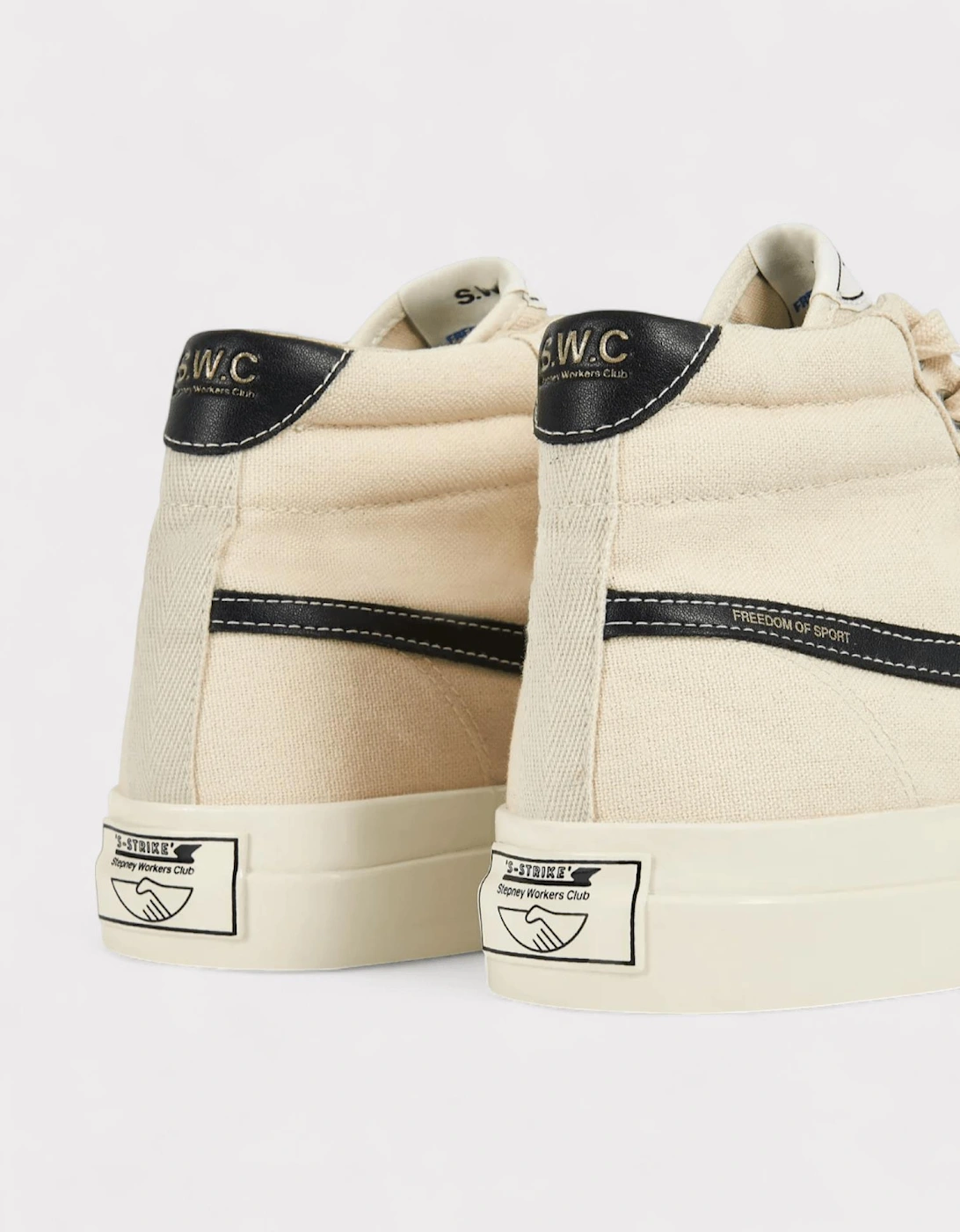 Varden S-Strike Canvas Hi Tops Ecru Black