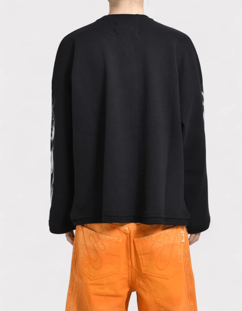 Skull Long Sleeve T Shirt Black