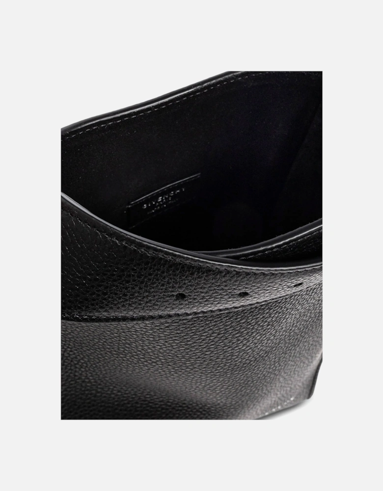 Leather Belted Bag Black