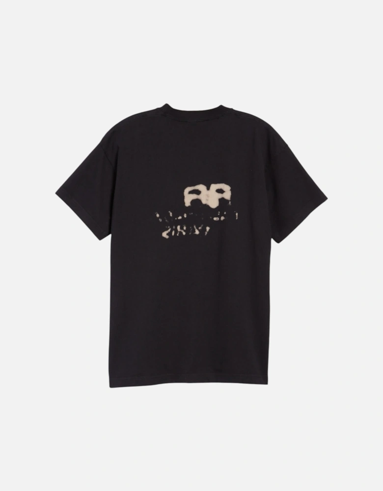 Mens T Shirts Oversized Fit Dirty BB Logo Distressed Crew Neck Tee