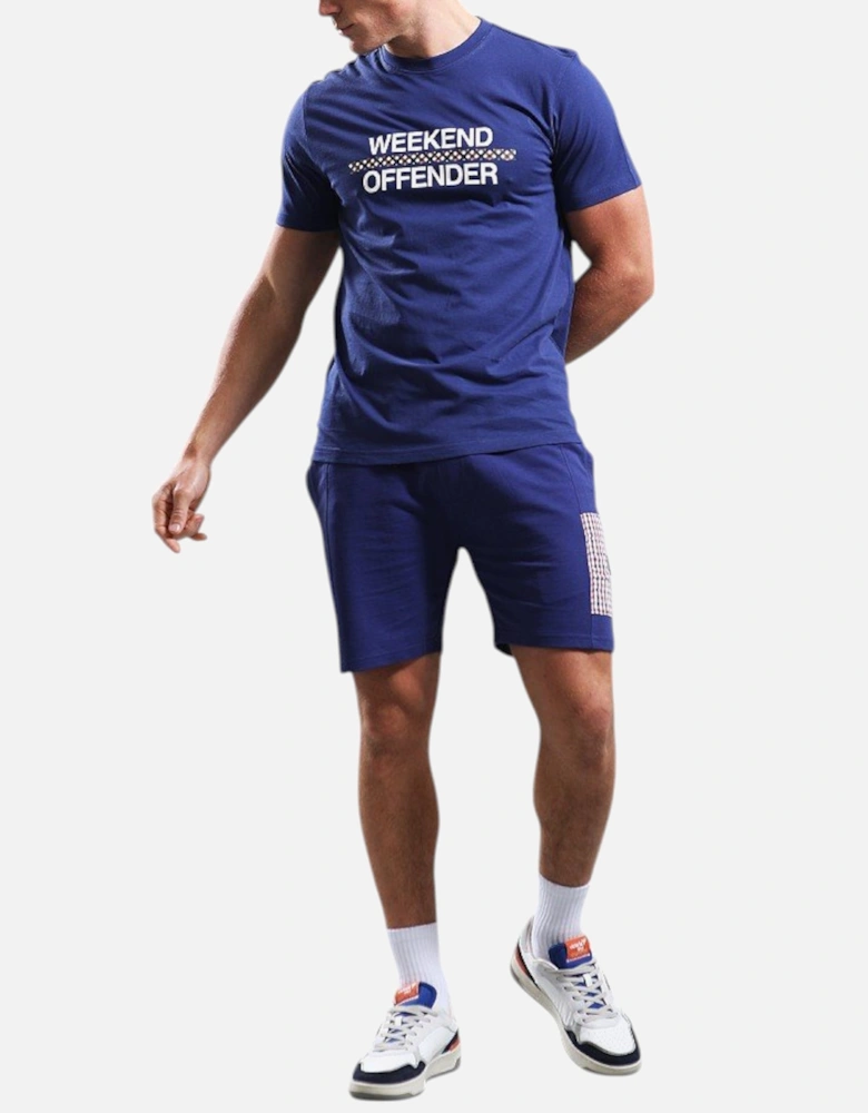Recife Mens Short Sleeve T Shirt Crew Neck Cotton Tee Top Navy