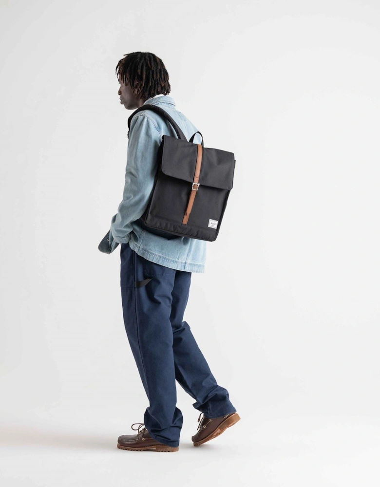 City Backpack Polyester Unisex Adults's Black Backpack