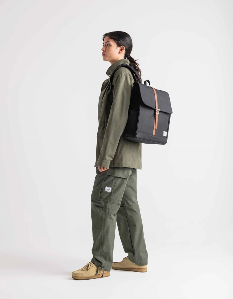 City Backpack Polyester Unisex Adults's Black Backpack