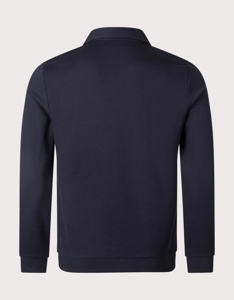 Zip Through Collared Sweatshirt