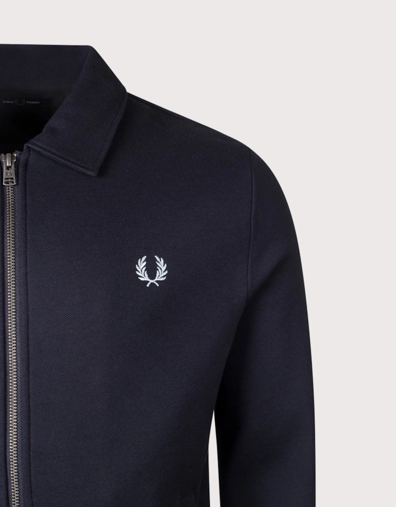 Zip Through Collared Sweatshirt