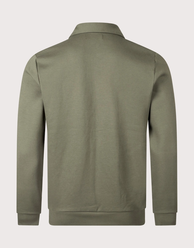 Zip Through Collared Sweatshirt