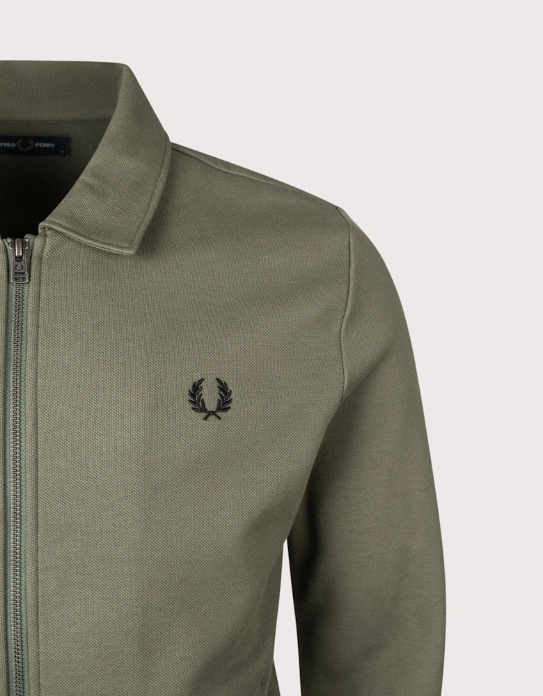 Zip Through Collared Sweatshirt