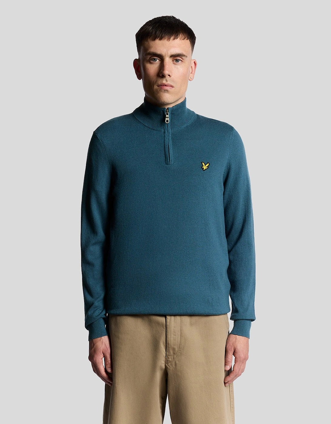 Cotton Merino 1/4 Zip Jumper, 7 of 6