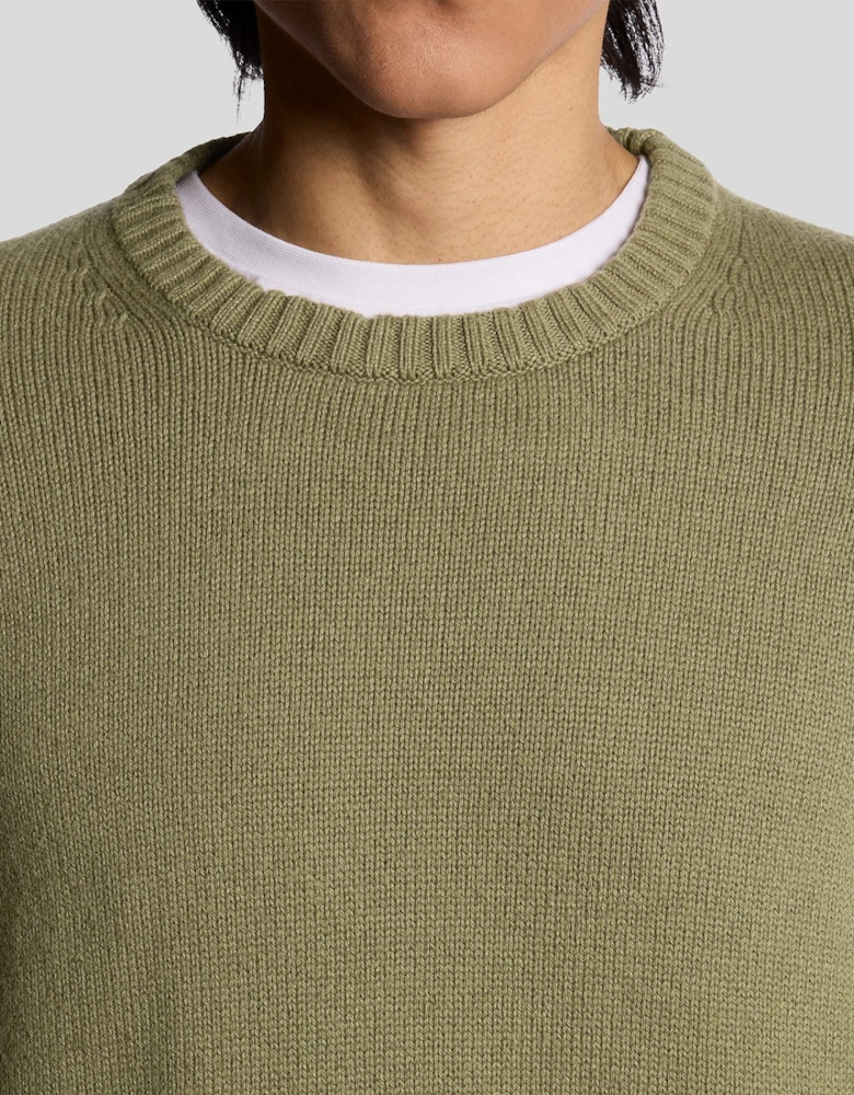 Wool Blend Crew Neck Jumper