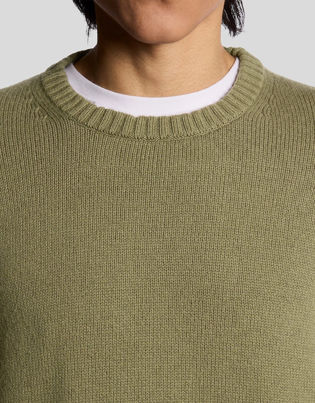 Wool Blend Crew Neck Jumper