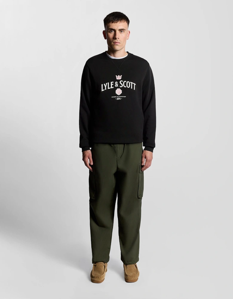 Cheers Graphic Crew Neck Sweatshirt