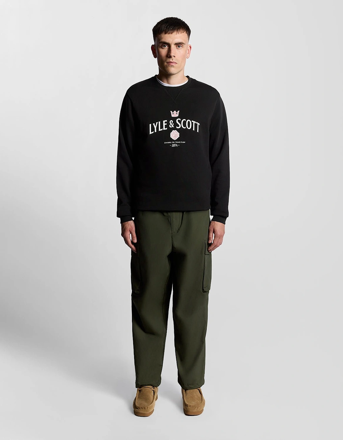 Cheers Graphic Crew Neck Sweatshirt