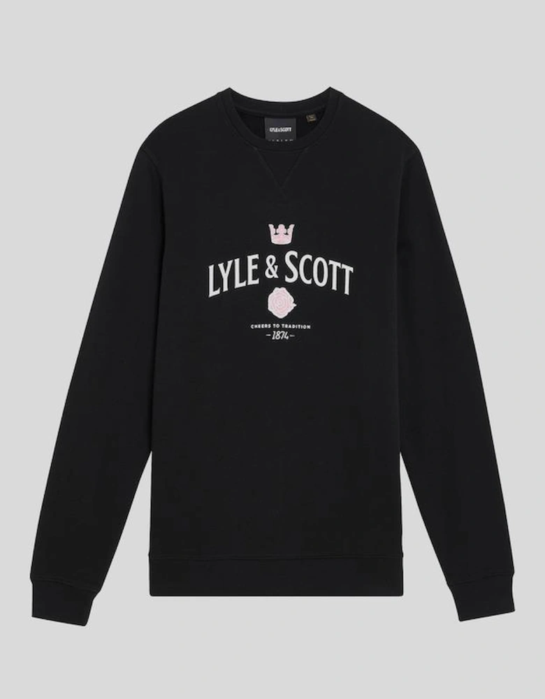 Cheers Graphic Crew Neck Sweatshirt