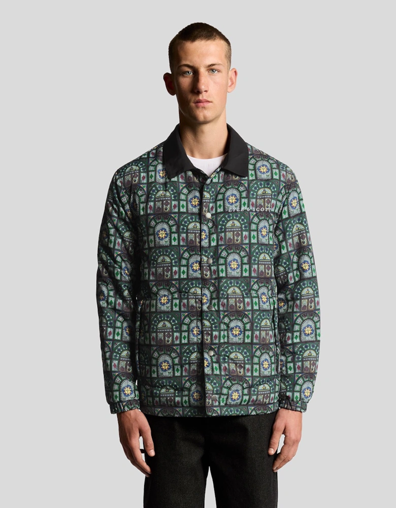 Printed Reversible Collared Jacket