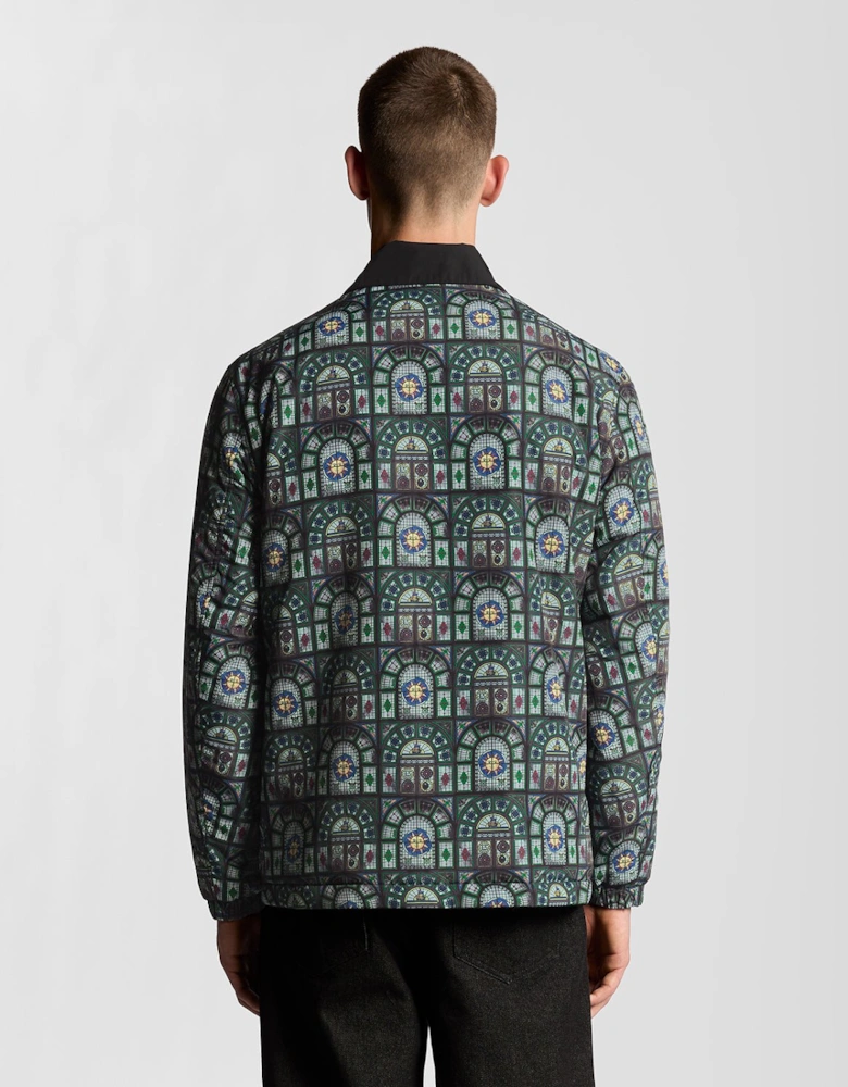 Printed Reversible Collared Jacket