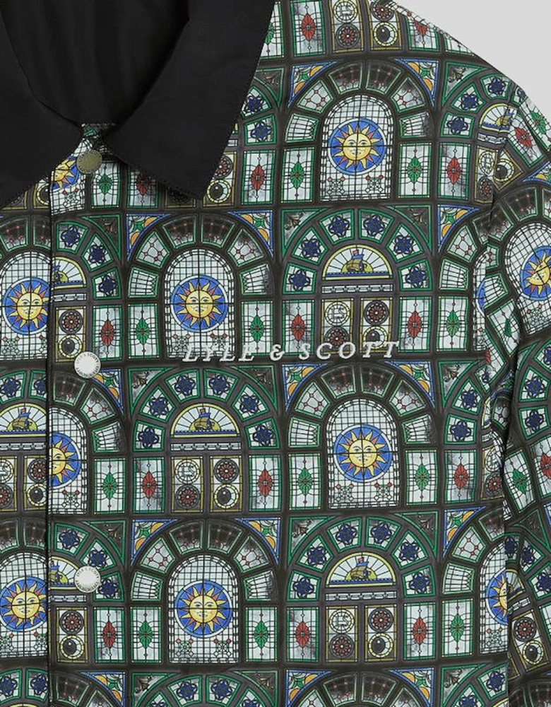 Printed Reversible Collared Jacket