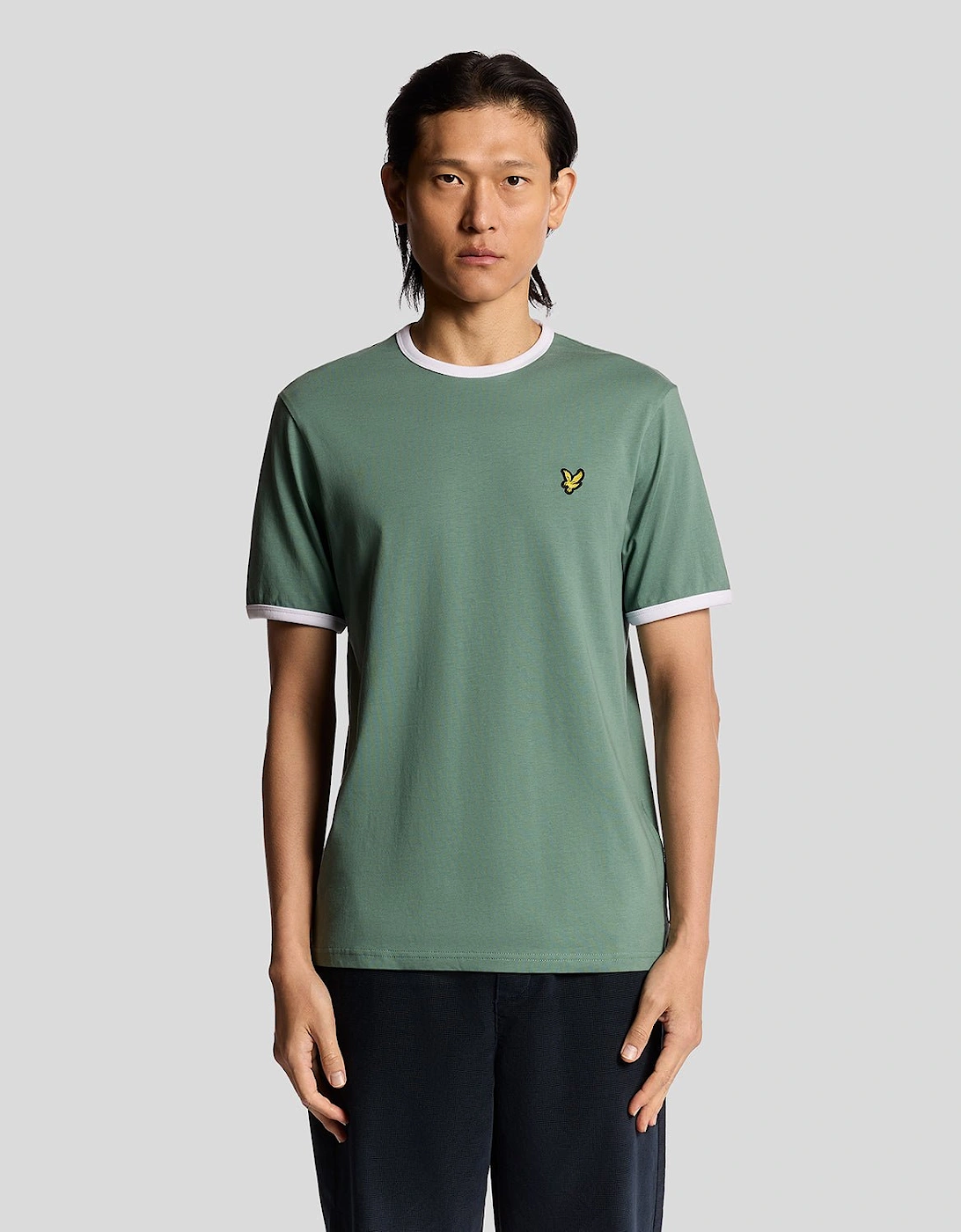 Ringer Cotton Crew Neck T-Shirt, 7 of 6