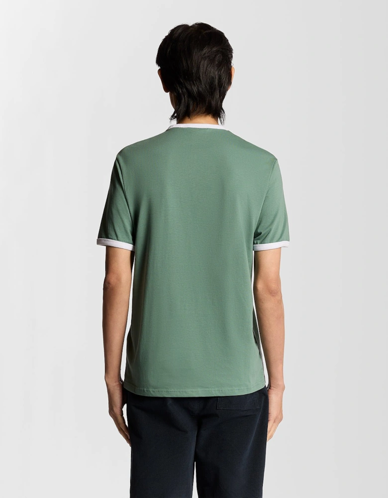 Ringer Cotton Crew Neck T-Shirt