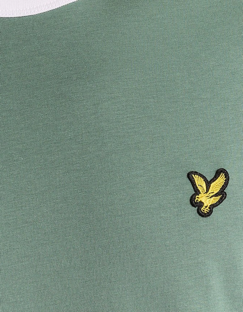 Ringer Cotton Crew Neck T-Shirt