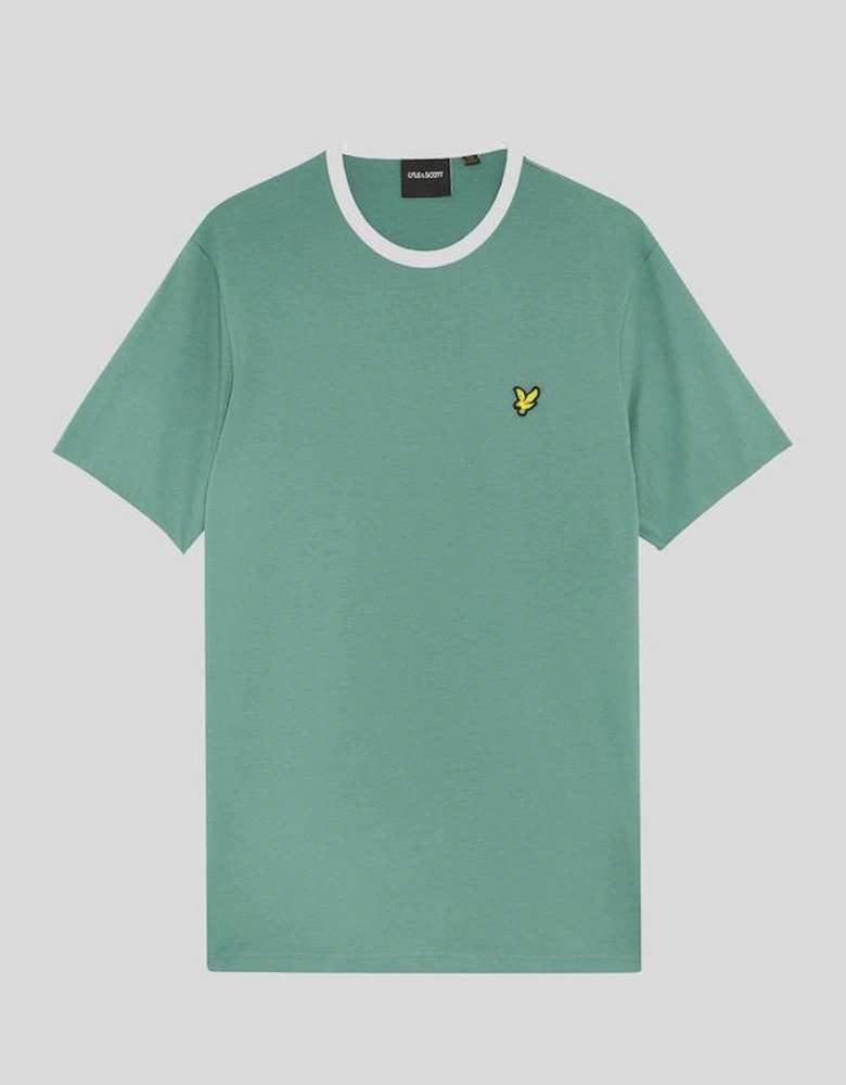Ringer Cotton Crew Neck T-Shirt