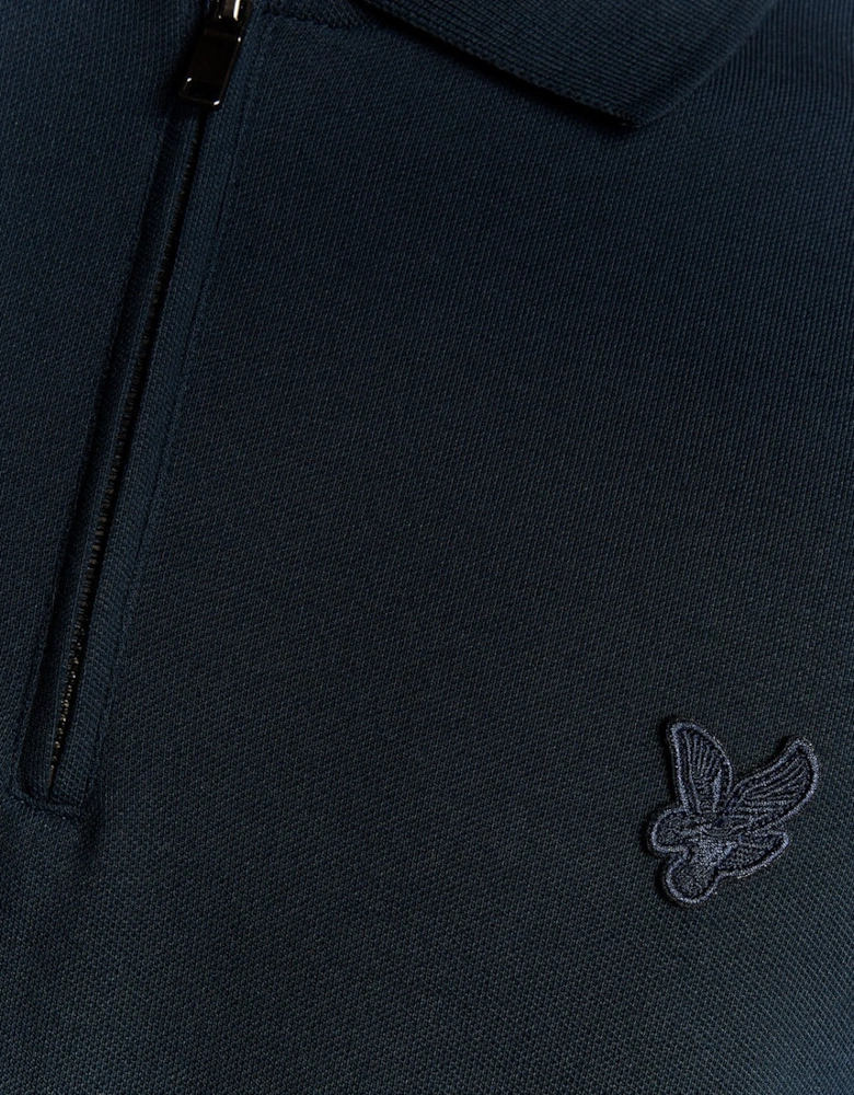 Superfine Cotton Zip Polo Shirt