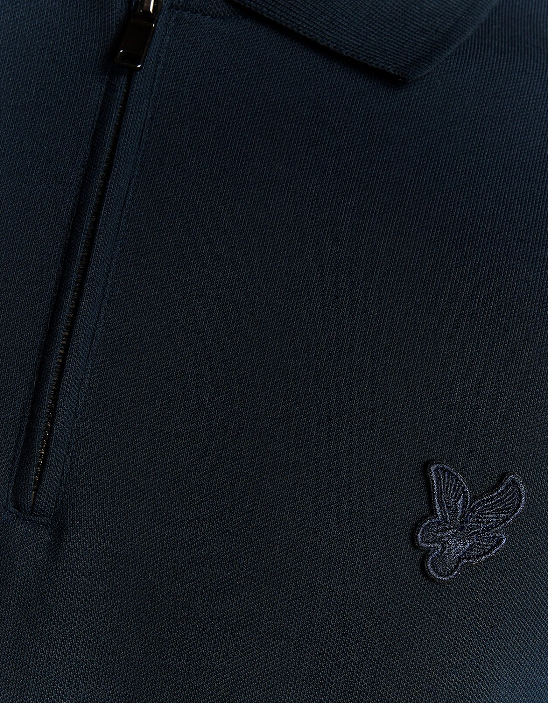 Superfine Cotton Zip Polo Shirt