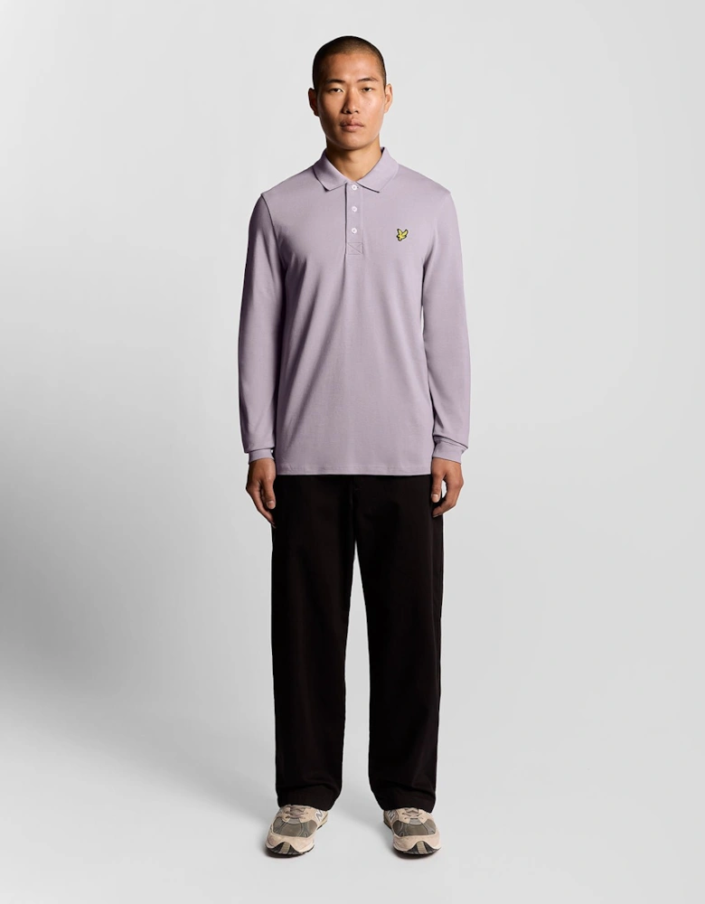 Long Sleeve Cotton Polo Shirt