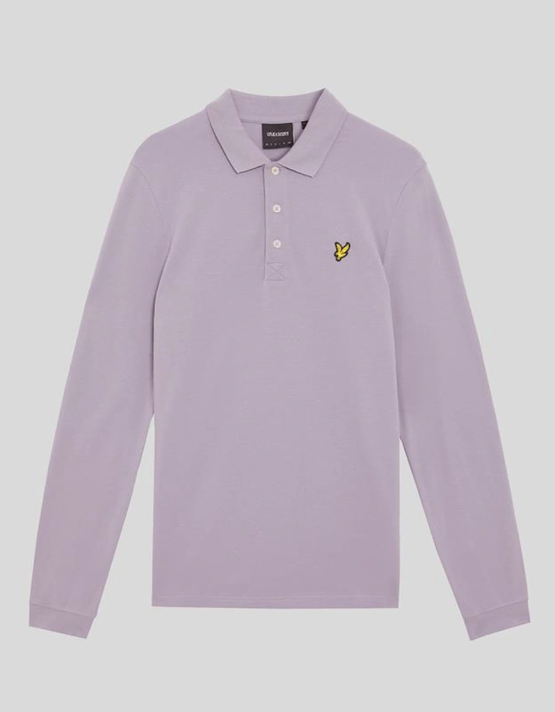 Long Sleeve Cotton Polo Shirt