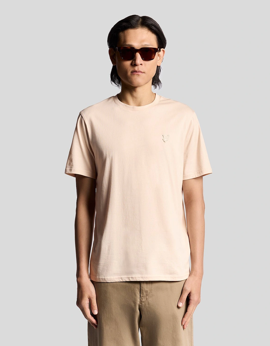 Lyle And Scott Men's Tan Superfine Cotton T-Shirt Xl