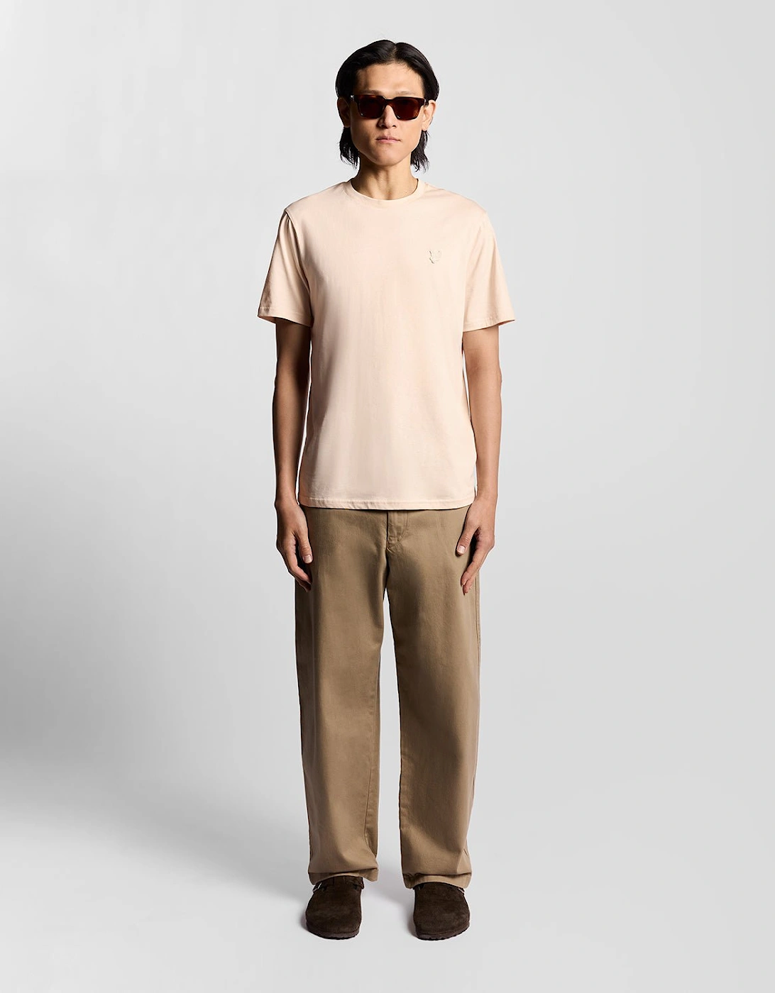 Lyle And Scott Men's Tan Superfine Cotton T-Shirt Xxl