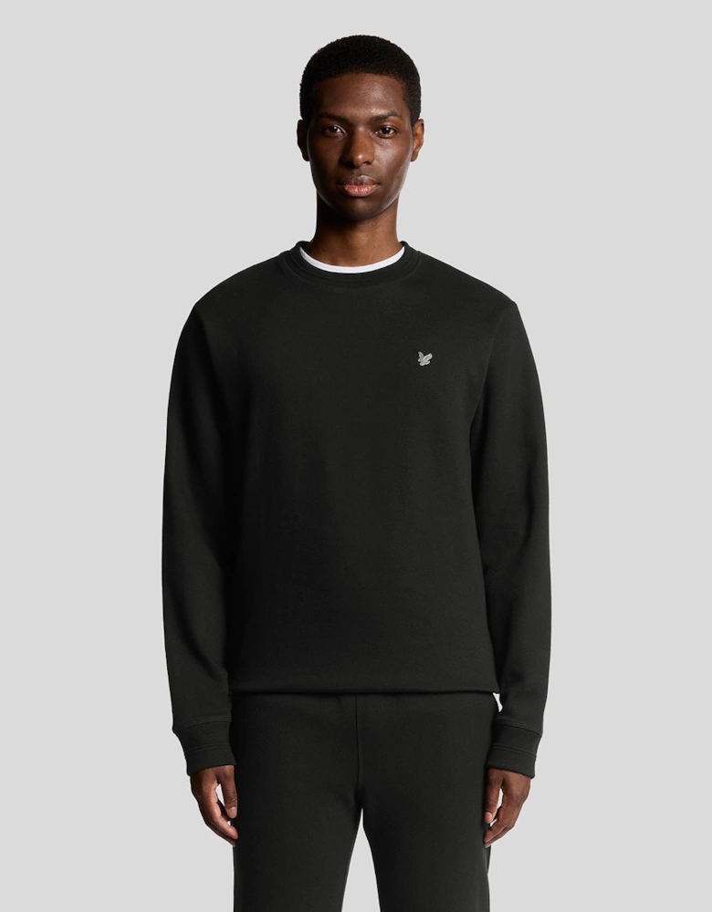 Diagonal Weave Crew Neck Sweatshirt