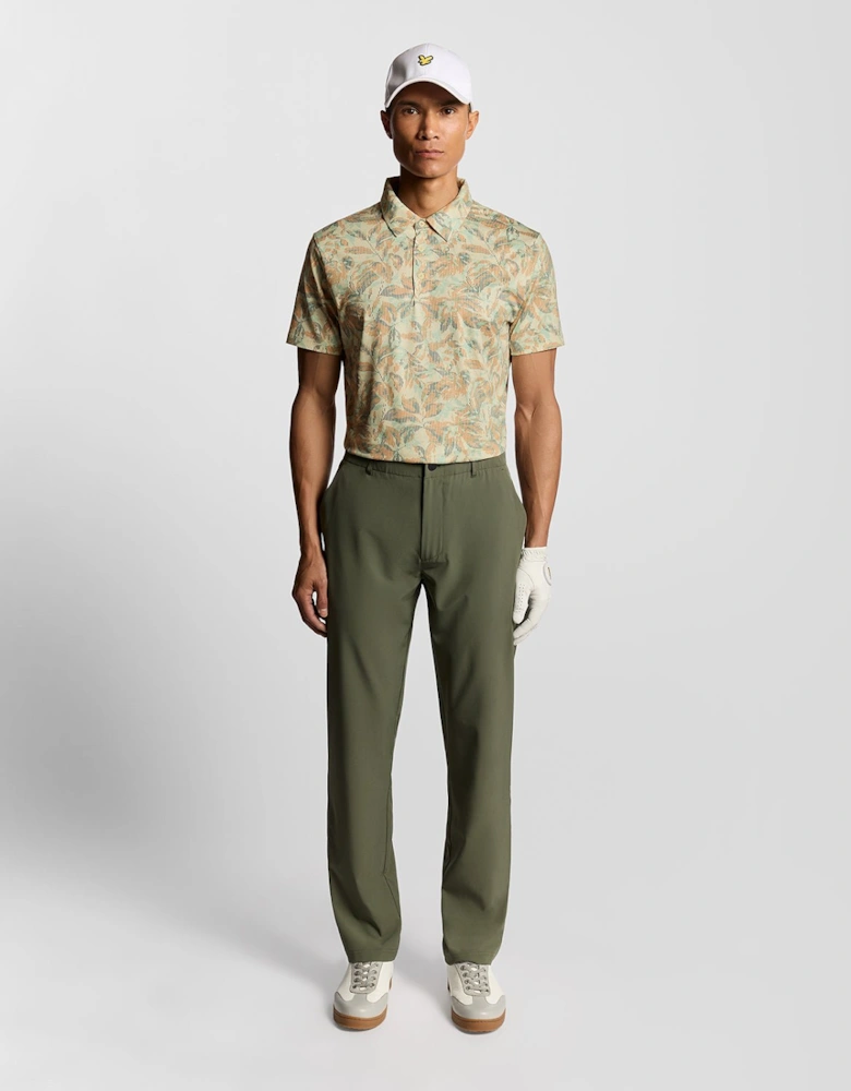 Golf Digital Floral Polo Shirt