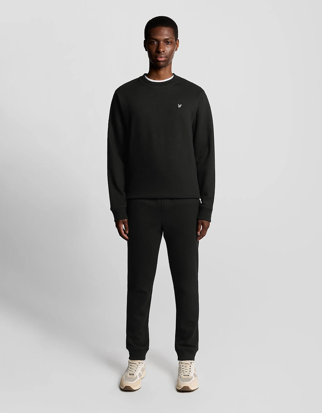 Diagonal Weave Crew Neck Sweatshirt