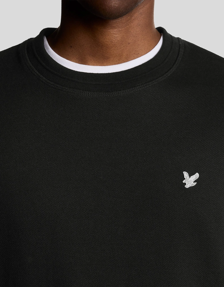 Diagonal Weave Crew Neck Sweatshirt