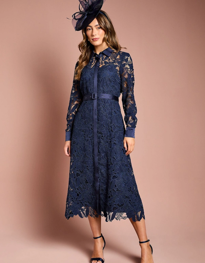 Lace Shirt Dress