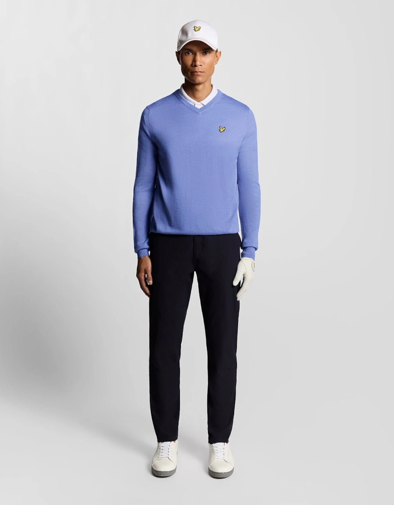 Golf Wool Blend V Neck Jumper