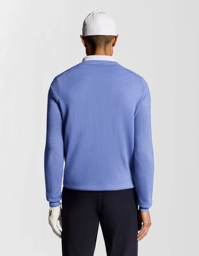 Golf Wool Blend V Neck Jumper