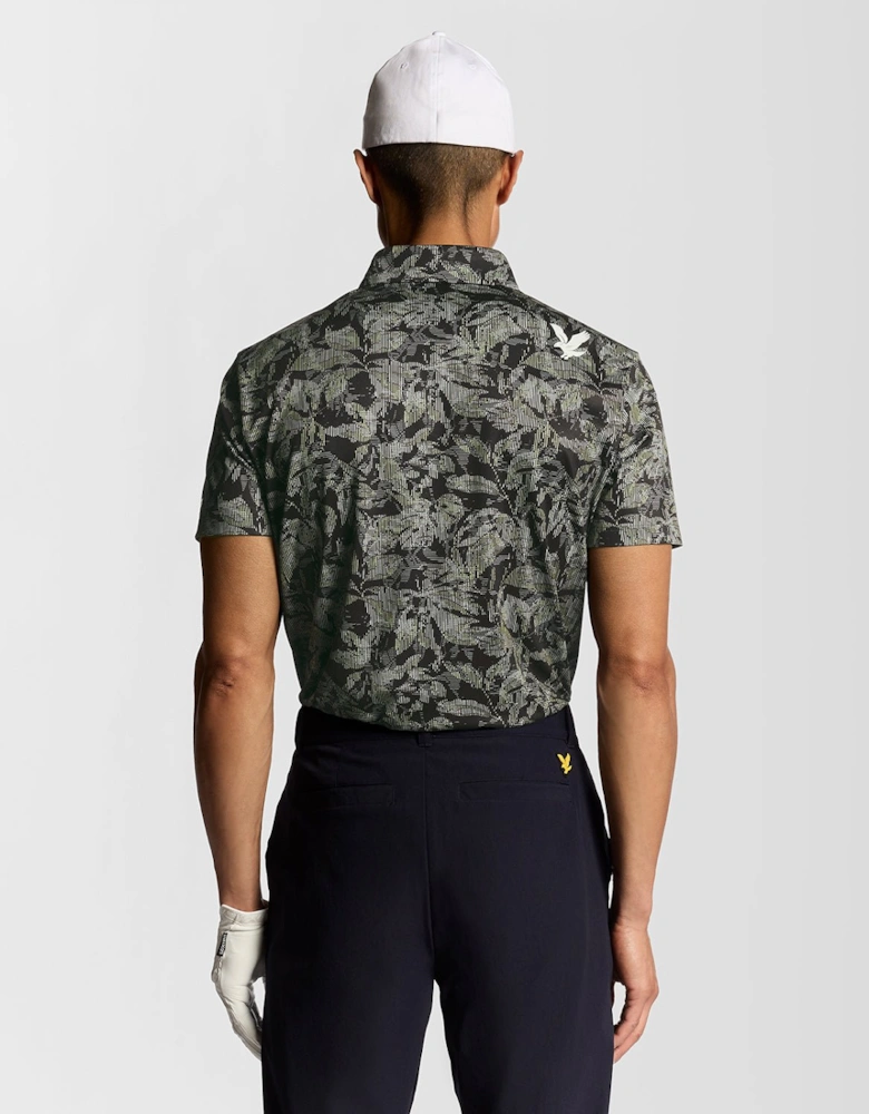 Golf Digital Floral Polo Shirt