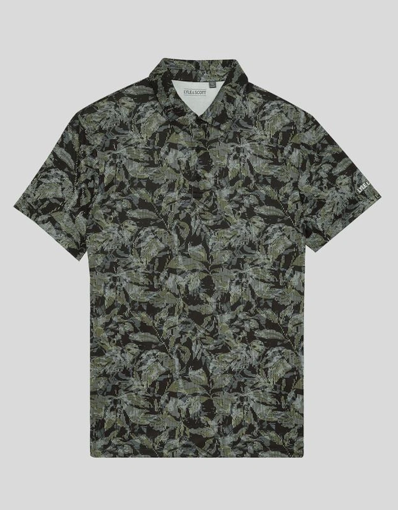 Golf Digital Floral Polo Shirt