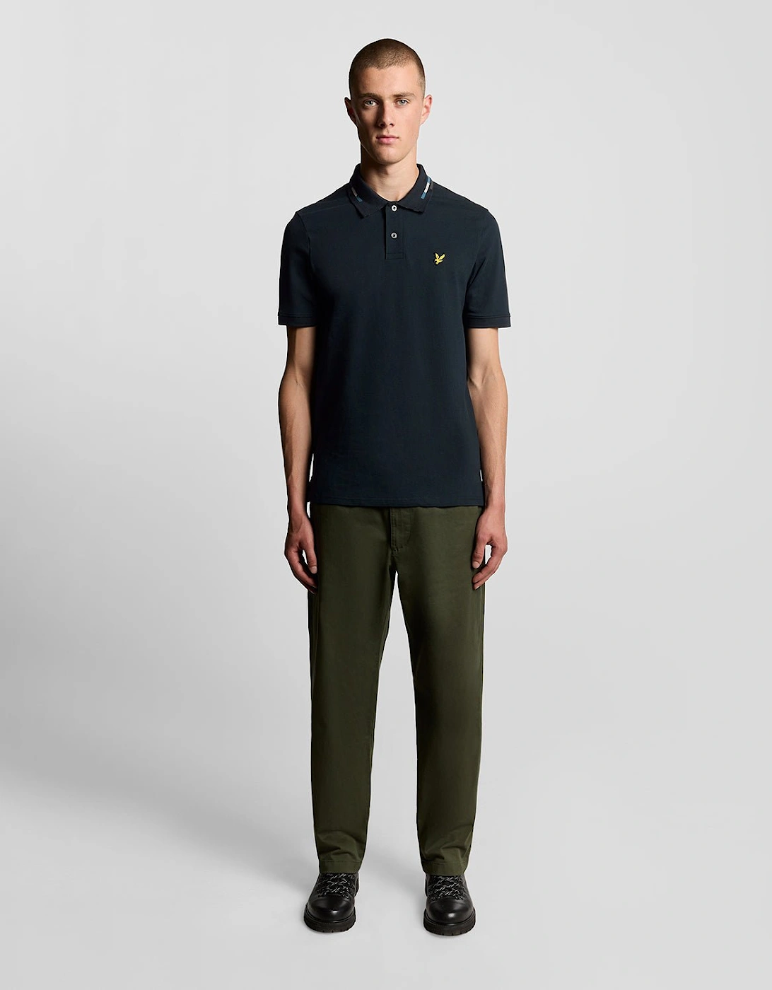 Striped Tipped Polo Shirt