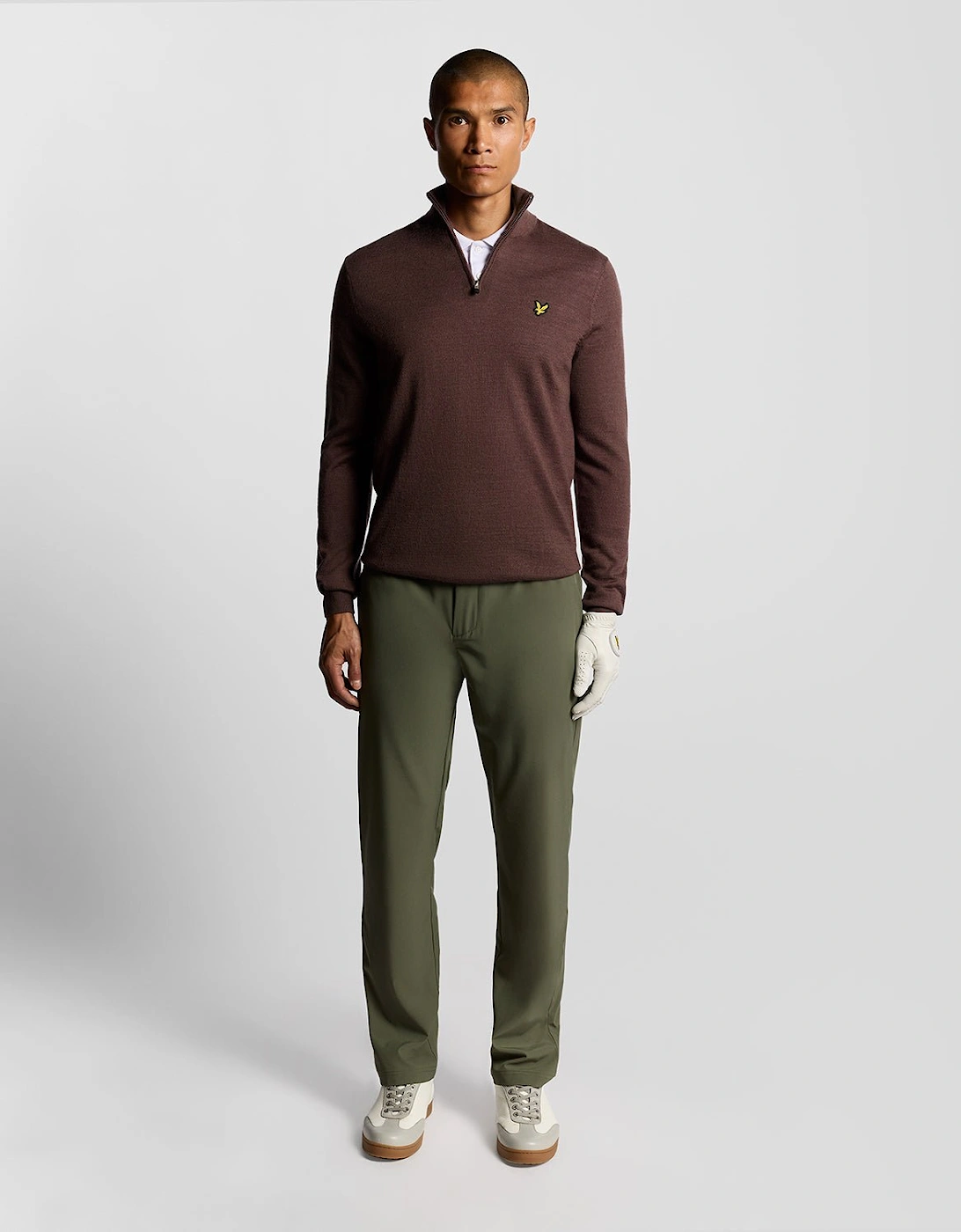 Golf 1/4 Zip Wool Blend Jumper
