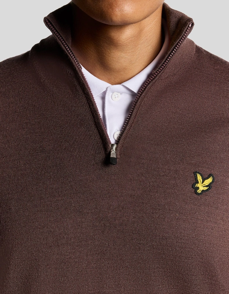 Golf 1/4 Zip Wool Blend Jumper
