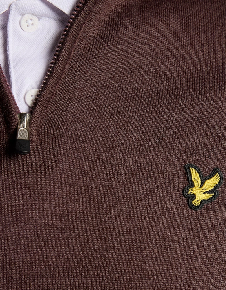 Golf 1/4 Zip Wool Blend Jumper