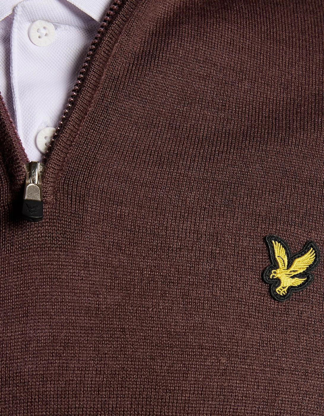 Golf 1/4 Zip Wool Blend Jumper