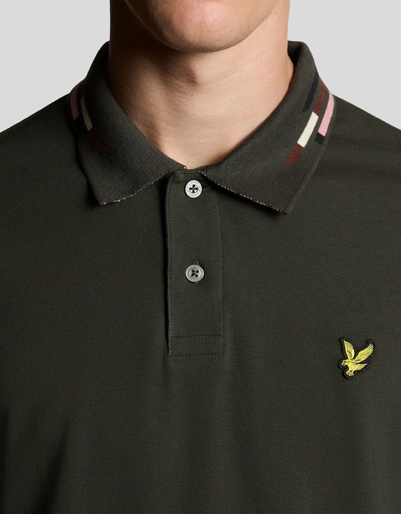 Striped Tipped Polo Shirt