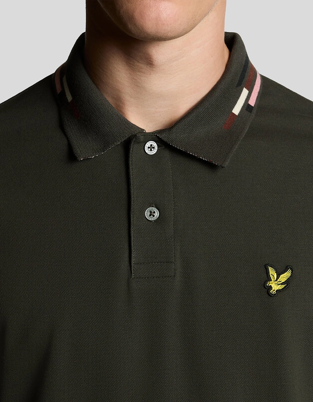 Striped Tipped Polo Shirt