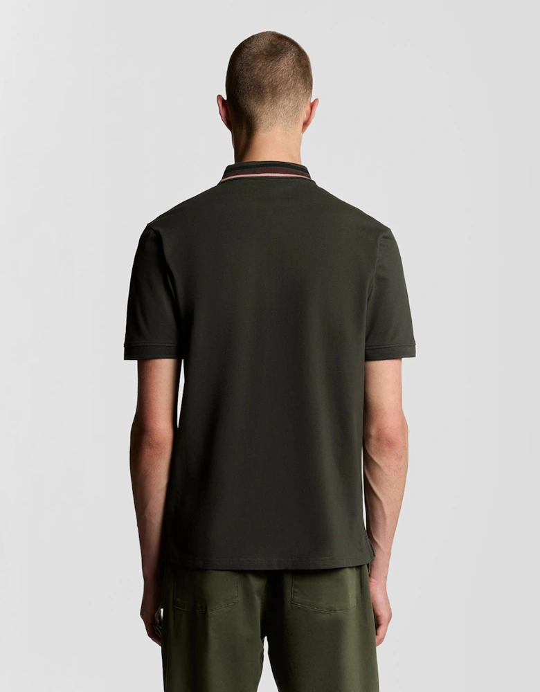 Striped Tipped Polo Shirt